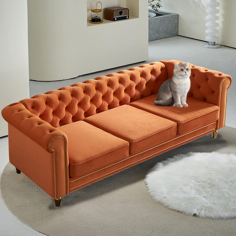 Wayfair orange couch discount